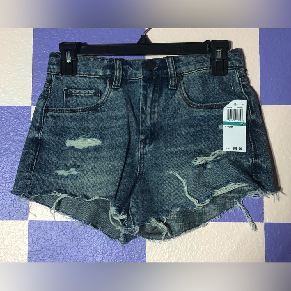 NWT Blank NYC The Barrow High Rise Vintage Shorts in Top Notch Blue - Size 25